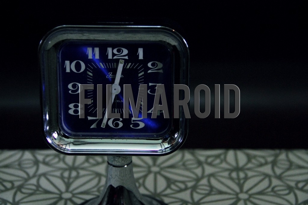 A 70s Jawaco blue desk alarm clock with retro style