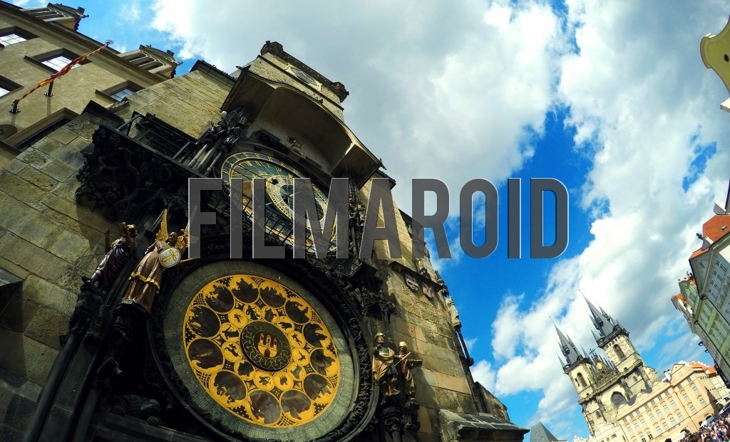 The Astronomical Clock and the Church of Our Lady before Tyn in Old Town Square Prague