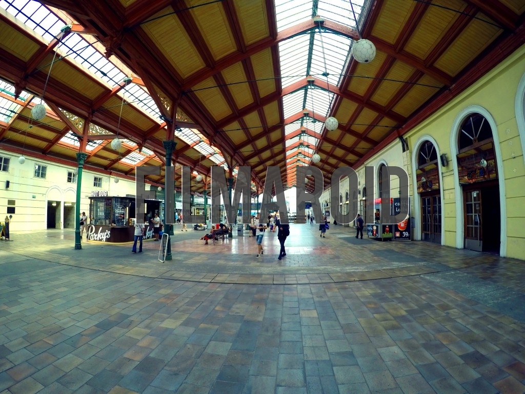 Interior view of a European Train Station Masarykovo nádraží in the center of Prague