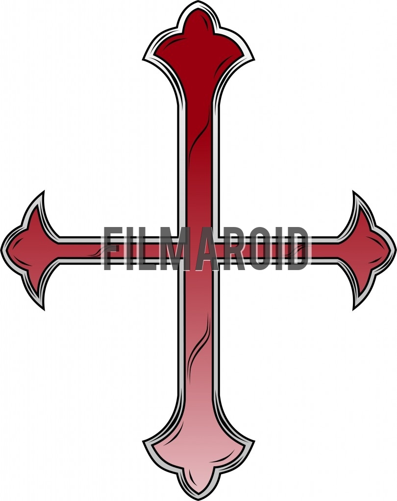 Beautiful ornamental Christian style cross vector illustration inspired by those used by the templars during crusades