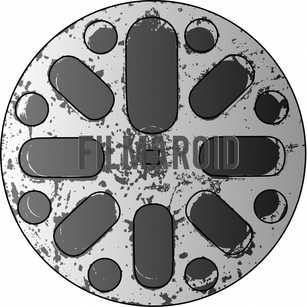 Beautiful antique or vintage film reel with a grunge texture and pop art style from art deco period