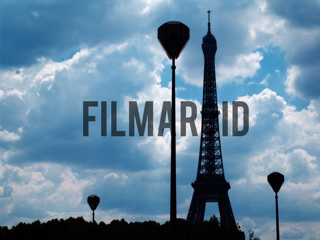 View of the Eiffel Tower against cloudy sky