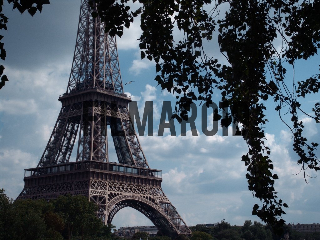 The Eiffel Tower seen from a distance The Eiffel Tower seen from a distance - Lateral view of the Eiffel Tower close to Trocadero