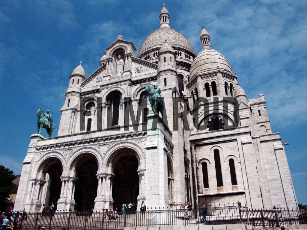 The Sacré-Cœur Basilica The Sacré-Cœur Basilica - Lateral view of the Basilica in Montmartre District