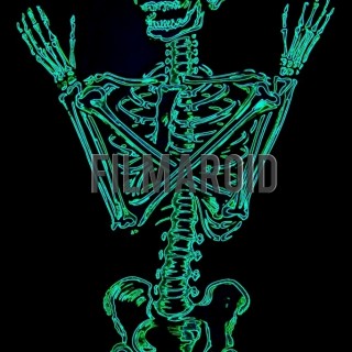 Human skeleton crossed arms neon effect black background - A collection of stock photos about the Odd and Bizarre