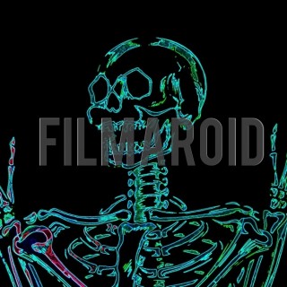 Human skull and hand bones neon effect black background - A collection of stock photos about the Odd and Bizarre