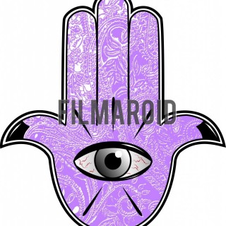 Hamsa hand eye in shock vector illustration - A collection of stock vector illustrations