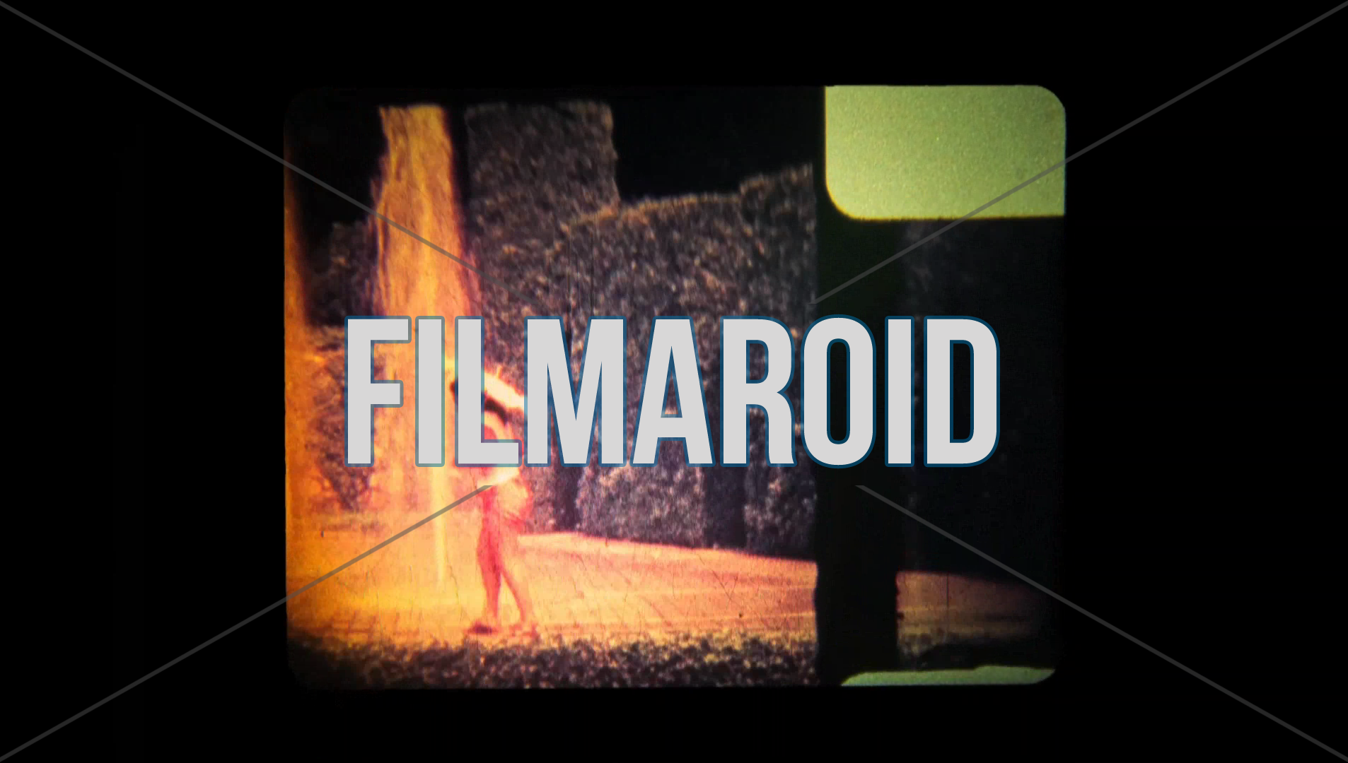 Vintage 8mm footage of a cute little girl walking with an umbrella across fountains during one hot summer day