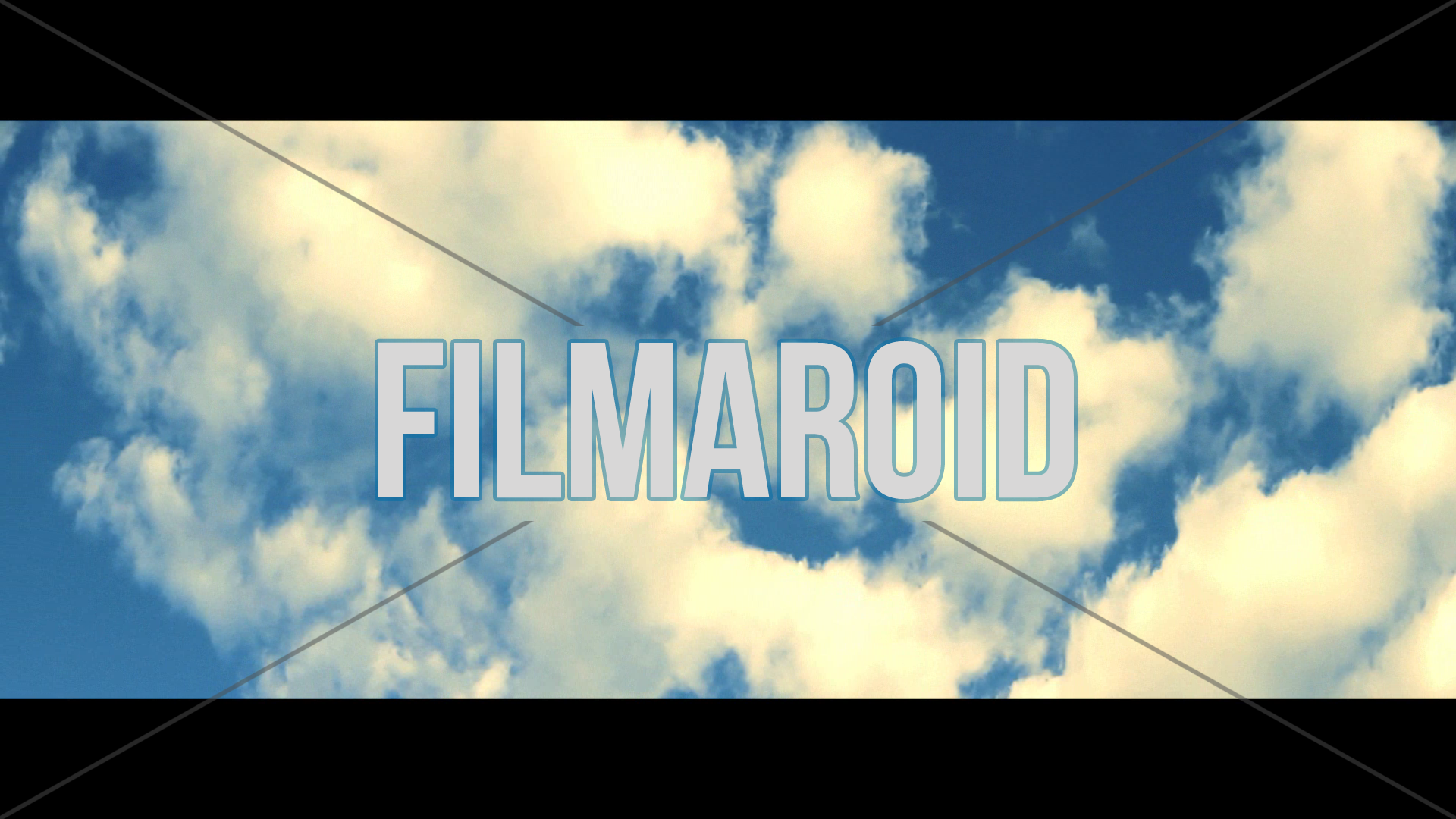 Panning across a dramatic blue sky - Anamorphic panning across a dramatic blue sky filled with multiple white clouds of different sizes
