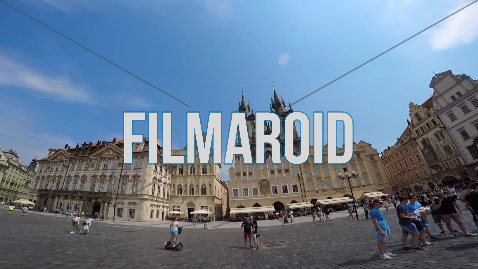 4k 360 degree view of the touristic activity present in Old Town Square at the city of Prague in Central Bohemia Czech Republic